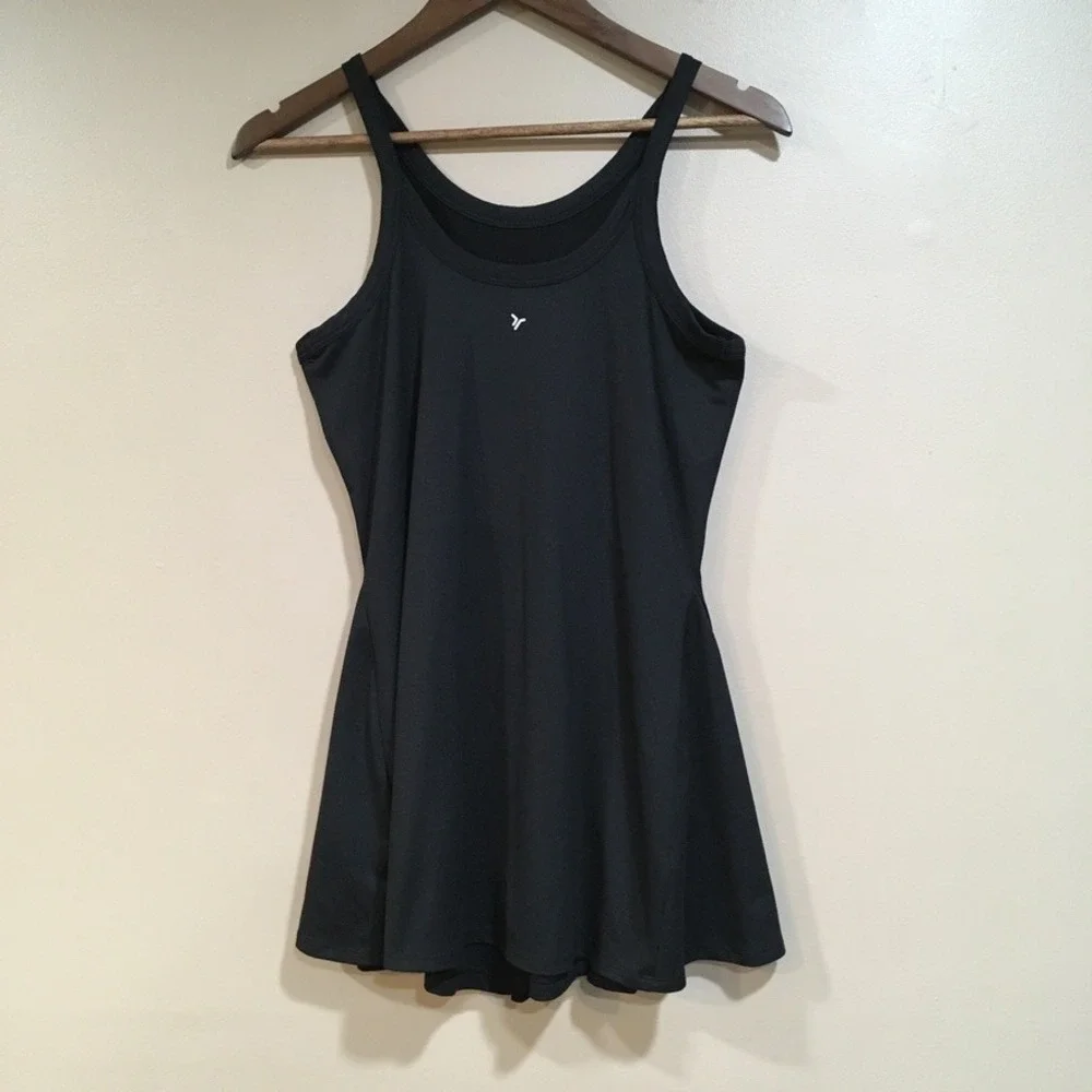 Old Navy Go-Dry Athletic Tennis Dress Girls XXL Black Classic Sporty Pickleball